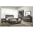 thumbnail image 2 of Matrix Traditional Style Full 5 PC Storage Bedroom Set made with Wood in Gray, 2 of 16