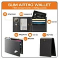 AirTag Wallet Men,Wallet with Airtag Holder Genuine Leathe Bifold