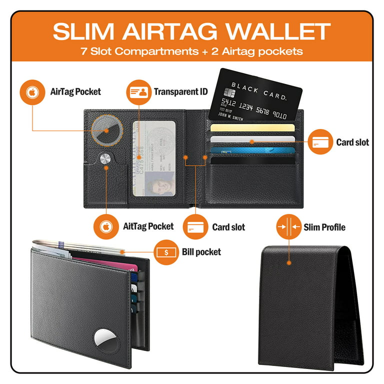  Leather Wallet with Stealth Pocket, Top Grain Leather, Bifold, RFID Blocking, 8-16 Card Capacity, Bill Divider, ID Window