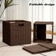 thumbnail image 4 of Caja de almacenamiento negra mediana, canasta de almacenamiento plegable de imitación ratán trenzado, almacenamiento de ropa para el hogar, 4 of 7
