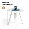 thumbnail image 3 of Pellebant Outdoor Aluminum Small Round Patio Side Table,White, 3 of 6