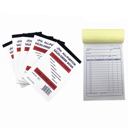 10 Pack Sales Book Medium Order Receipt Invoice Carbonless Copy 50 Duplicate Forms 4.25" X 6.5"