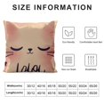 thumbnail image 5 of Rectangle Pillow Cover Pink Smile Kitten Cat Face Meow,Decorative Pillowcase for Sofa/Couch/Bedroom/Living, 5 of 5