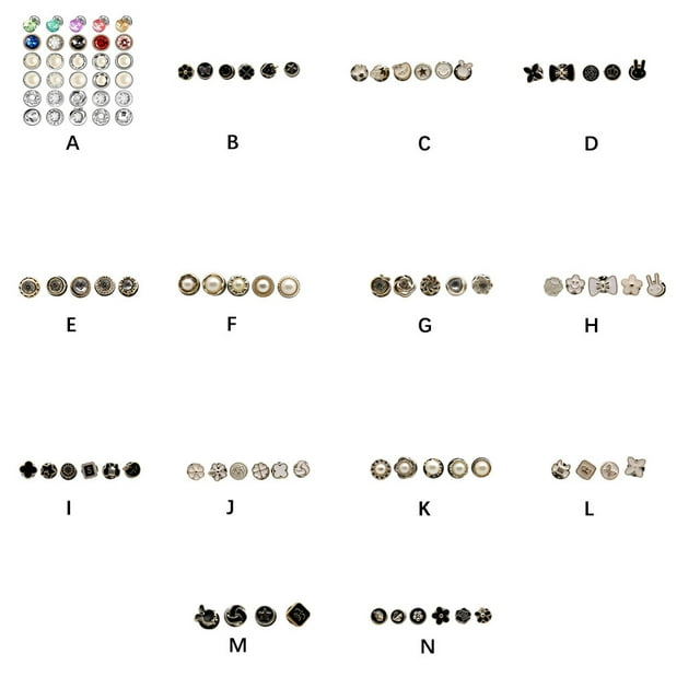 facefd 30 Pieces Shirt Sweater Shank Button Replacement Clothes Coat Metal Buttons Brooch Pin Cufflink Badge Sewing Accessories Colorful