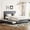 Gray, variant on Queen Size Upholstered Platform Bed / Stable Support and Comfy Velvet Backrest