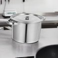 thumbnail image 3 of STRANDCHIC Stainless Steel Soup Pot with Lid Thick Bottom for Even Heat Distribution Silver, 3 of 6