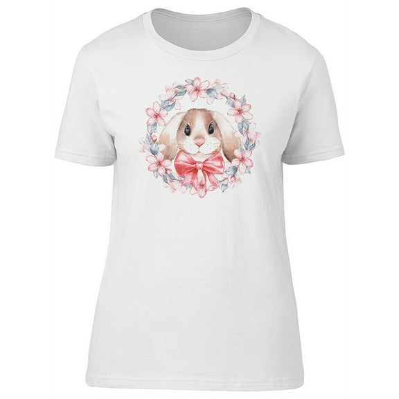 Beautiful Watercolor Baby Rabbit T-Shirt Women -Image by Shutterstock, Female Medium