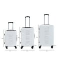 thumbnail image 3 of Rae Dunn 3 Piece Expandable Rolling Luggage Set in White, 3 of 6