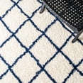 thumbnail image 6 of SAFAVIEH Hudson Jackson Trellis Shag Area Rug, Ivory/Navy, 4' x 6', 6 of 11