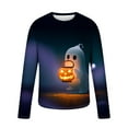 thumbnail image 4 of Fjofpr Long Sleeve Shirts for Men Big and Tall Shirts for Men Halloween Men's Printed Long Sleeved Top Long Sleeved Round Neck Top, 4 of 5