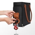 thumbnail image 3 of Tirrinia Wine Purse with Hidden Spout & Cooler Tote Bag Drink Dispenser, Leakproof Insulated Tote for Concerts Beach Tailgates Stadium, Gift for Wine Lovers Large Capacity Travel Handbag, 3 of 7