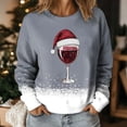 thumbnail image 5 of Futezty Sweaters for Women Christmas Graphic Oversized Sweatshirts Fleece Funny Pullover Party Holiday Tops with Bows, 5 of 9