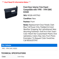 thumbnail image 2 of Front Door Interior Trim Panel - Compatible with 1990 - 1994 GMC K3500 1991 1992 1993, 2 of 5