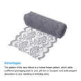 thumbnail image 4 of Uxcell Lace Ribbon Floral Pattern Embroidered Lace Ribbon for Sewing Making, and DIY Crafts, Gift Wrapping Wedding Decor Gray, 4 of 7