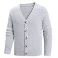 thumbnail image 1 of Erwazi Men's Cardigan Sweater Knit V-Neck Button up Sweaters Fall Winter Thermal Cardigan Sweaters, 1 of 5