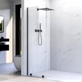 thumbnail image 3 of UKH07B 31-1/2 in. W x 80 in. H Frameless Fixed Shower Glass Panel with U-Channel in and 3/8 in. Clear Glass in Matte Black, 3 of 9