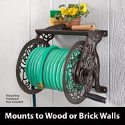 Liberty Garden LBG-704 125 Steel Decorative Garden Hose Wall Mounted Reel