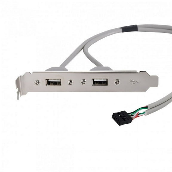 JSER PCI-E USB 2.0 A type Female Screw to Motherboard 9p header cable with bracket