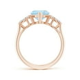 thumbnail image 2 of ANGARA Natural Heart-Shaped 1.4 ct Aquamarine Engagement Ring with Diamonds in 14K Rose Gold for Women (Size-8mm) | March Birthstone, Anniversary, Jewelry Gift for Women | Natural Aquamarine Ring, 2 of 9