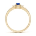 thumbnail image 2 of Angara Natural 0.33 Ct. Blue Sapphire with Diamond Classic Ring in 14K Yellow Gold for Women (Ring Size: 12), 2 of 9
