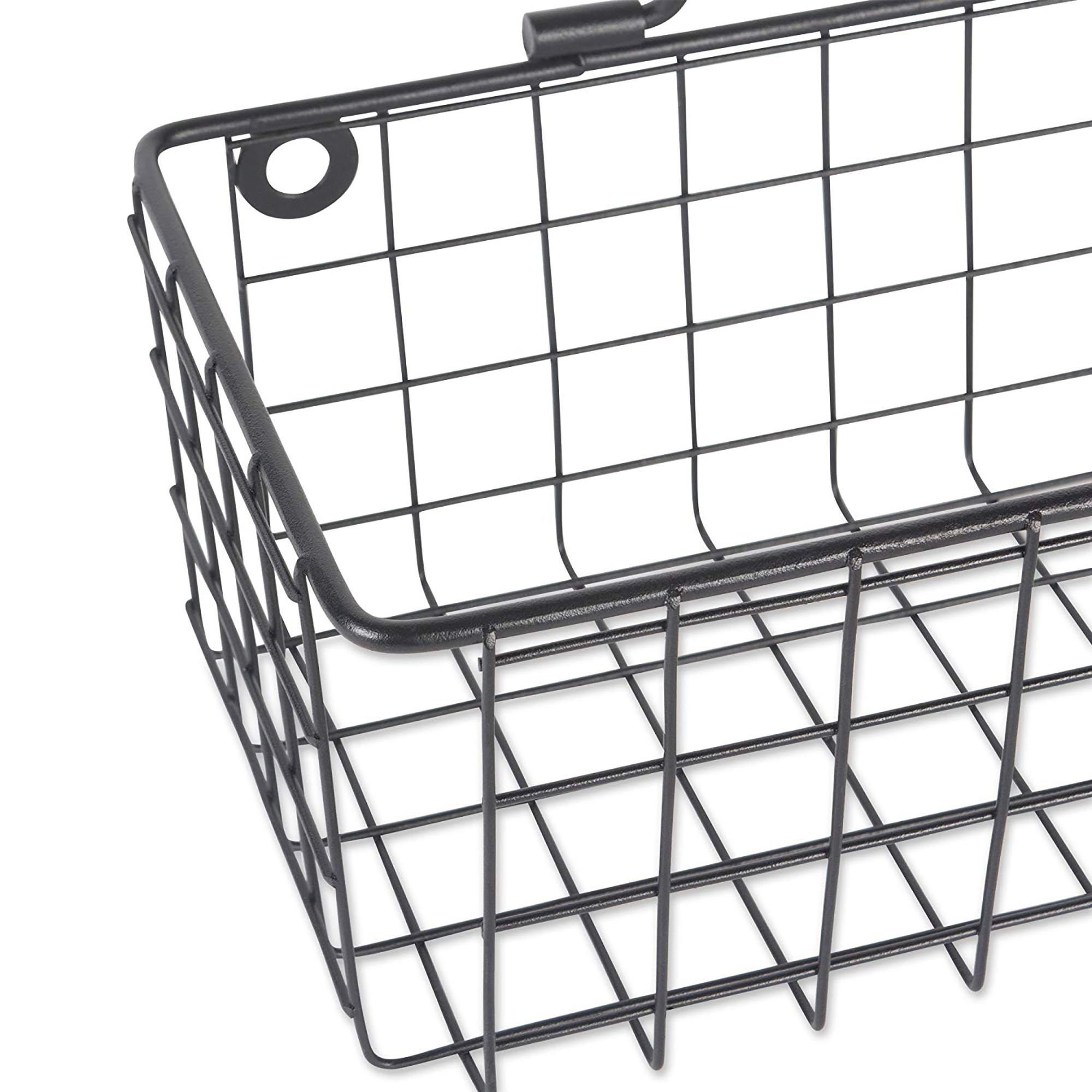 DII Farmhouse Vintage Décor, Wire Wall Basket, Assorted, Gray, 2 Piece