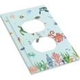 thumbnail image 3 of Light Switch Cover Cartoon Underwater Sea Animal Ocean Sea Turtle 2 Gang Wall Plate Double Light Switch Plate Toggle Decorative Outlet Covers Electrical Switchplate for Bathroom Nursery Decor, 3 of 8