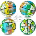 thumbnail image 2 of Basketball - Indoor Outdoor Basketball and Street Basketball in Composite PU Leather and Rainbow Color for Men, Women, College, Youth, Boy, Girl - Standard Official Size 7 (29.5”) with Pump, 2 of 7