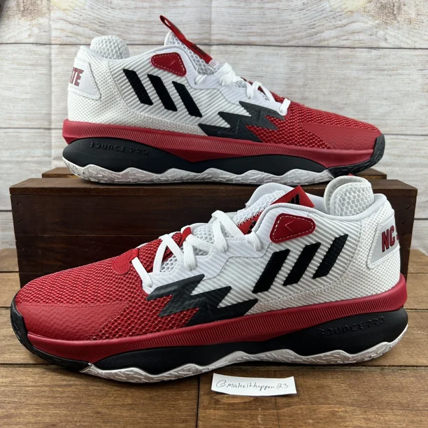 Adidas Dame 8 North Carolina State Wolfpack Red White GZ9706 Men Size 12.5 RARE