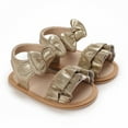 thumbnail image 2 of Otqutp Summer Sandals for Kids Baby Toddler Girls PU Leather Soft Open Toe Summer Sandals Flower Princess Flat Shoes for Summer Flat Sole Shoes, 2 of 6