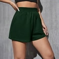 thumbnail image 2 of Edvintorg Women's Shorts Summer High Waisted Sports Loose Bottoms Fashion Casual Solid Color Elastic Short Pants Girls Homewear Short Feminino Army Green L, 2 of 5