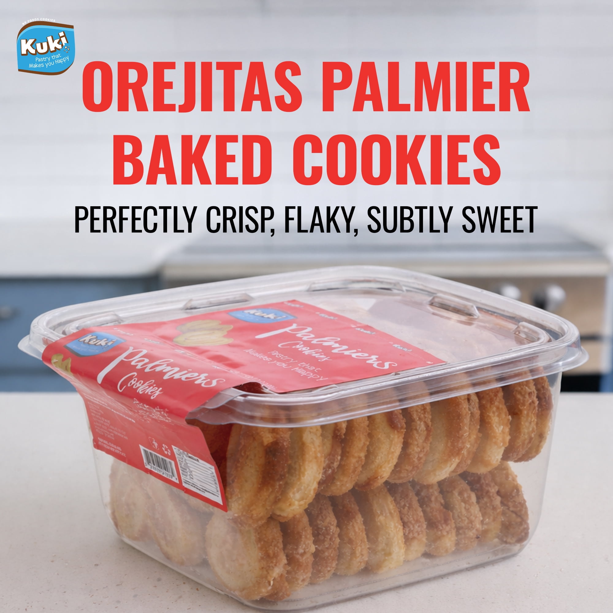 (3 pack) RP Foods Orejita Palmier Baked Cookies, 12.7 oz