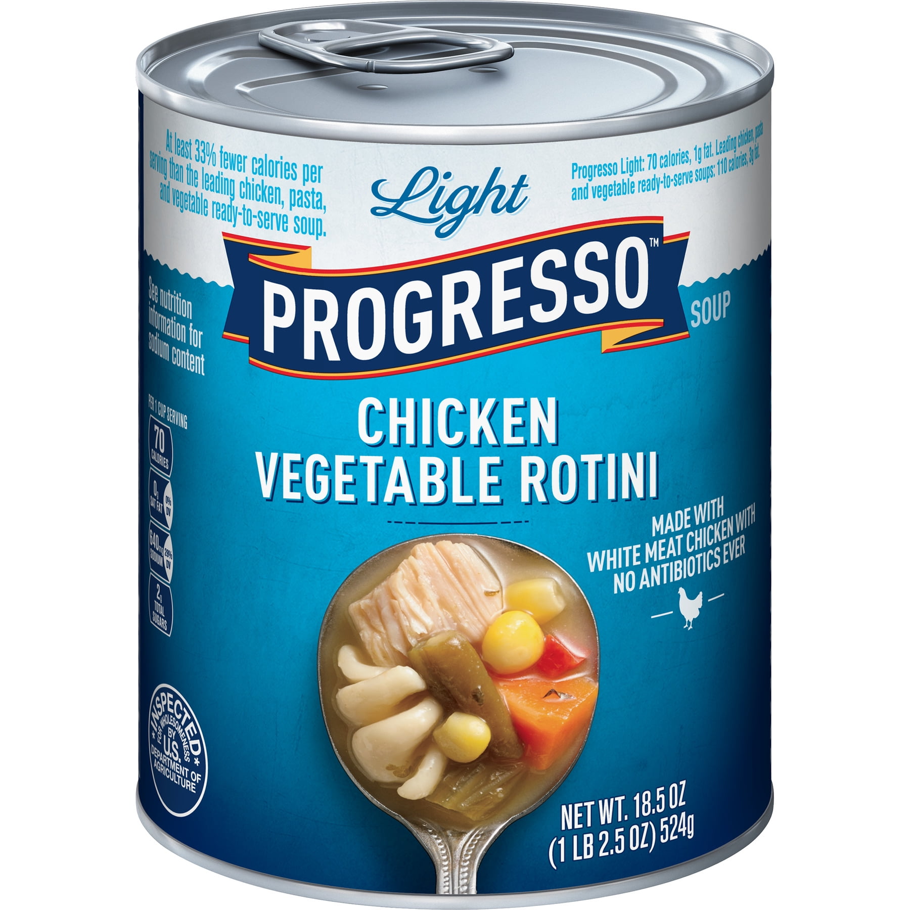 Progresso Soup Low Fat Light Chicken Vegetable Rotini Soup 18.5 oz Can