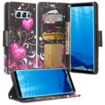 thumbnail image 1 of SOGA Samsung Galaxy Note 9 Case, PU Leather Magnetic Flip Wallet Cover Compatible for Samsung Galaxy Note 9 - Black Heart, 1 of 2