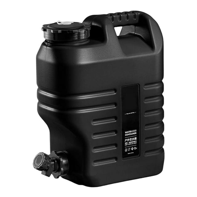 xinxixnxx Conteneur d'Eau avec Robinet Bidon d'Eau pour Pique-Nique BBQ Randonnée Noir