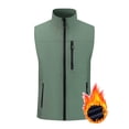 thumbnail image 2 of PNTUTB Fall Winter Men's Vest Jacket Full Zip Stand Collar Sleeveless Coat Solid Color Casual Comfort Warm Daily Outerwear with Zip Pockets, 2 of 7