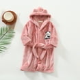 thumbnail image 2 of Hessimy Girls Soft Fabric Robes Plush Hooded Bathrobes Sleepwear For Kids 2-16 Years Warm Fall Winter Toddler Pajamas(Pink,7-8 Years), 2 of 6
