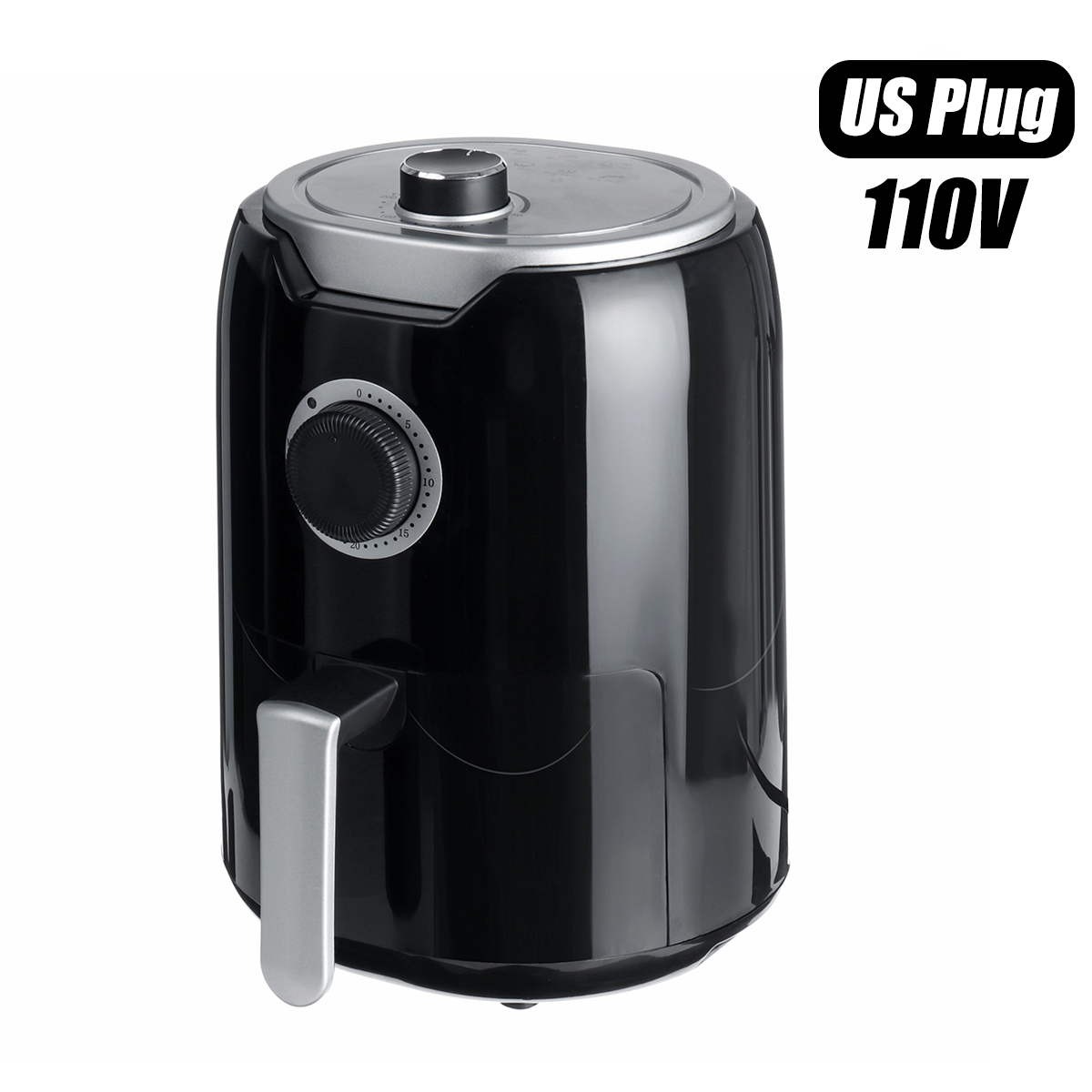 2L Black Manual Air Fryer Electric Air Fryer Cooker Machinery