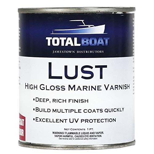 TotalBoat Lust Vernis Marin, Fini Lustré et Mat pour Bois, Bateaux, Meubles d'Extérieur (Lustré, Pinte)