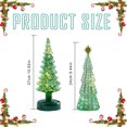 thumbnail image 3 of Glass Christmas Tree Christmas Tree Night Light Table Christmas Tree Figurines Decorations Xmas Holiday Table Centerpieces Home Mantle Decor, 3 of 6