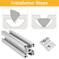 thumbnail image 5 of Uxcell M8 T Spring Nut, 25 Pack 4545 Series Half Round Roll in Spring Nut, Carbon Steel Nickel Plated Roll Ball Elastic Nut with Slot 10mm for 4545 Series Aluminum Extrusion Profile, 5 of 7