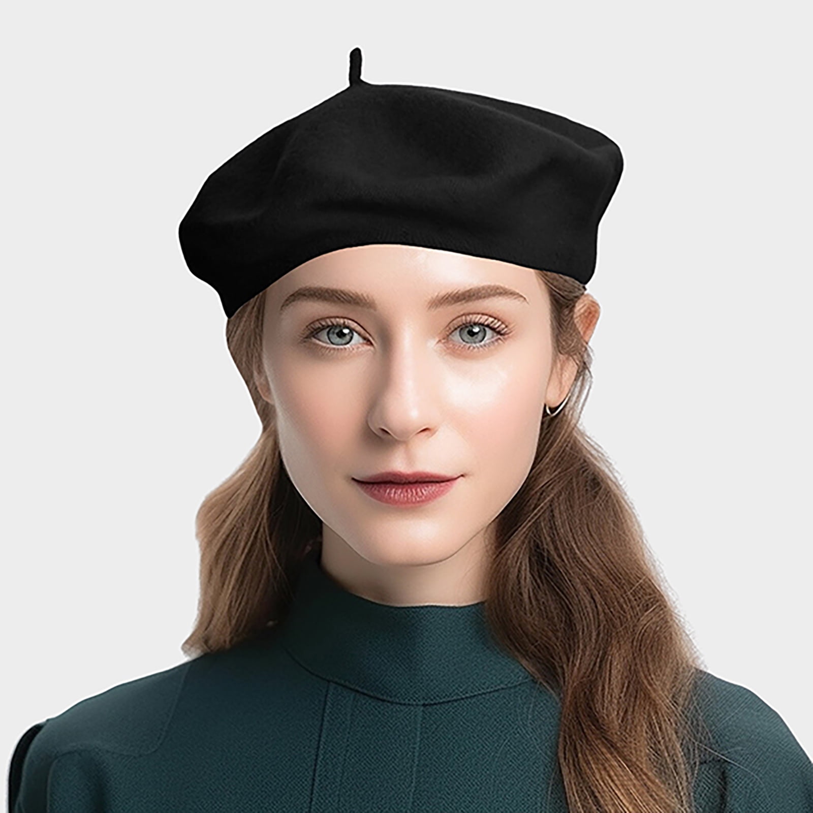 2624 Women\'s Cotton Beret - Casual French Artist Classic Beanie Hat, Stylish French Beret Hats for Women Knit Artist Hats Classic Solid  main image 2