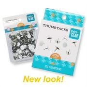 Pen + Gear White Steel Precision Crafted ThumbTack Thumbtacks 200 Count, Pins & Tacks
