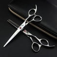 thumbnail image 3 of Juego de tijeras de corte y entresacado de 15 cm (6 pulgadas) – Tijeras de peluquería profesionales para hombres, mujeres y niños, color rosa., 3 of 4