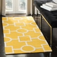 thumbnail image 3 of SAFAVIEH Cambridge Joyce Geometric Shapes Wool Area Rug, Gold/Ivory, 6' x 6' Square, 3 of 10