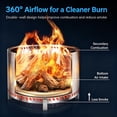 thumbnail image 6 of Eclaron 28inch Large Stainless Steel Smokeless Fire Pit Wood Burning Stove Outdoor Camping Patio Picnic, 6 of 8