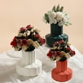 thumbnail image 7 of kladzum Plastics Vases for Flowers, Small Decorative Floral Vase Nordics Style Petal Shaped Flower Pot Moderns Homess Decor Shatterproof Faux Ceramic Vase for Living Room Decor, 7 of 7