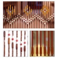 thumbnail image 5 of Brown Bamboo Bead Curtain Doorway String Porch Curtain Wooden Beaded Curtain, 5 of 12