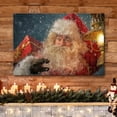 thumbnail image 3 of wall26 Canvas Print Wall Art Santa Claus Snow Celebrations &amp; Holidays Decorative Illustrations Modern Art Scenic Colorful Warm for Living Room, Bedroom, Office - 16"x24", 3 of 5