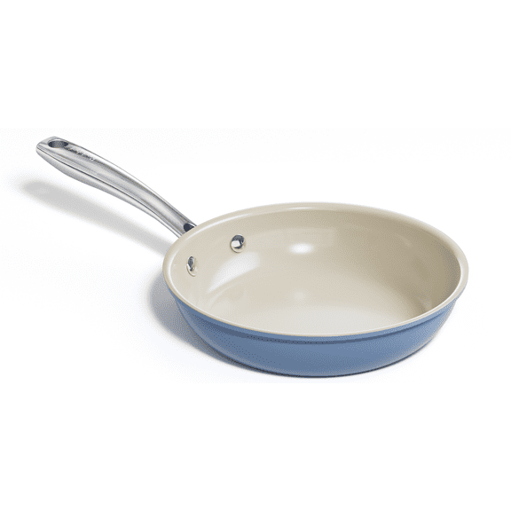 Redchef Ceramic Non Stick Egg Pans, Nonstick Frying Pan Skillet, 8 inch Cooking Pan with Stay Cool Handle for Induction, Dishwasher/Oven Safe (Blue)