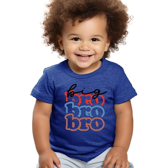 Big Brother Colorful Stacked Matching Sibling Outfit for Toddlers and Baby Boys Vintage Royal Shirt 5-6